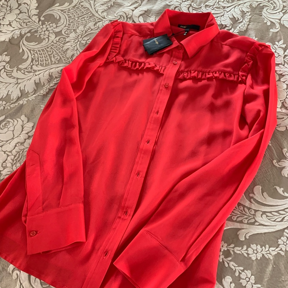 Brand New Maje silk blouse.
